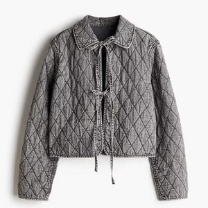H&M Gray Quilted Utility Jacket
